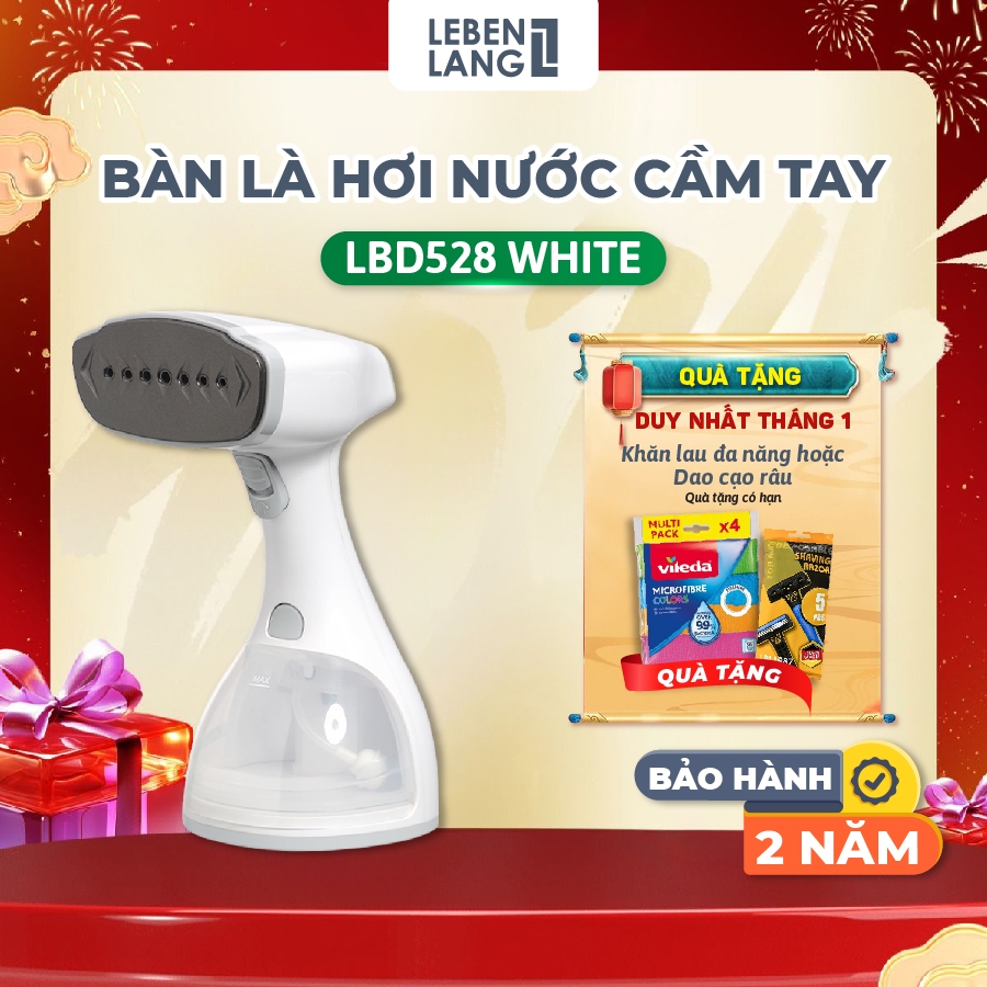 [Best]Bàn Ủi Hơi Nước Cầm Tay Lebenlang LBD528 1500W Bình Nước 300ml, Thương Hiệu Đức Bảo Hành 2 Năm