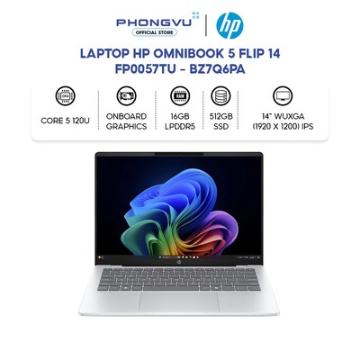 Laptop HP OmniBook 5 Flip 14-fp0057TU - BZ7Q6PA (Core 5 120U/ 16GB/ 512GB/ Windows 11 + Office)