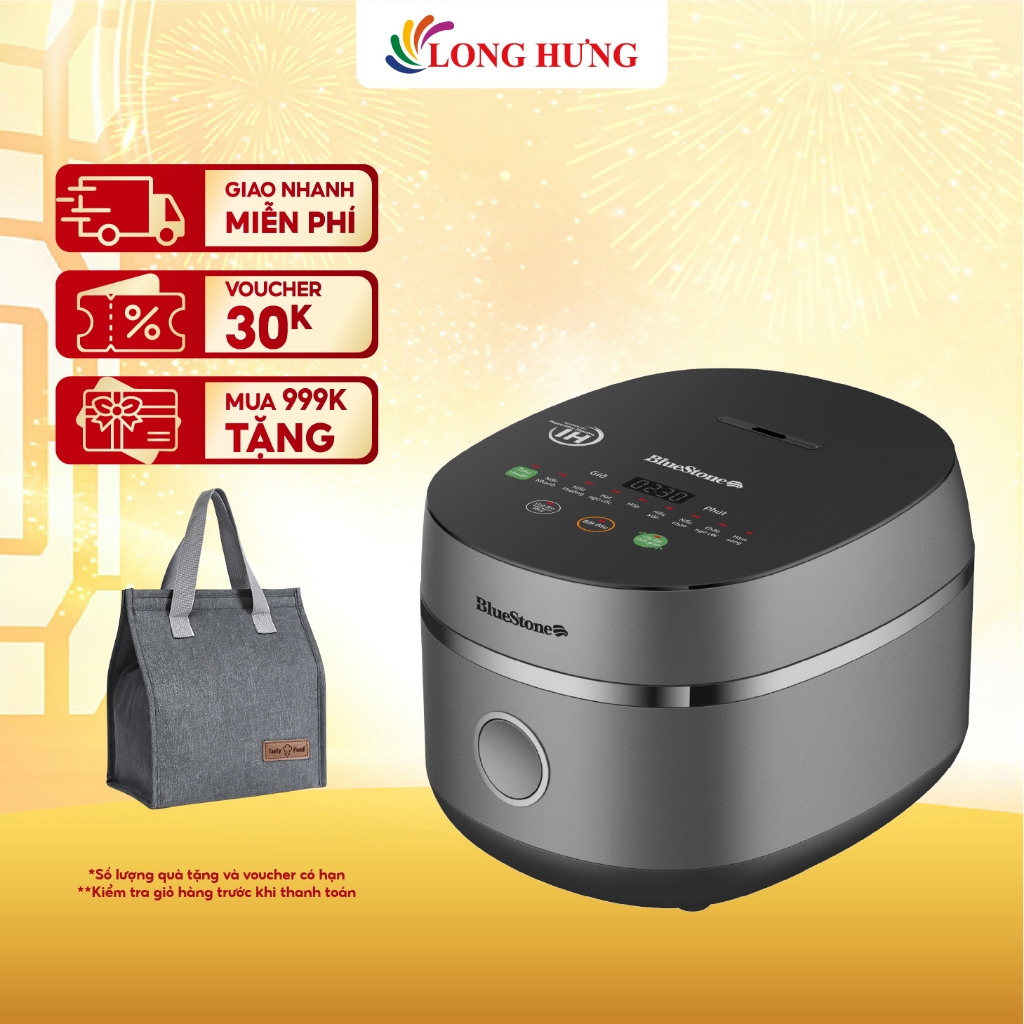 Nồi cơm điện cao tần Bluestone RCB-5991 1.5L, Xám đen - Công nghệ sưởi ấm cảm ứng (IH)