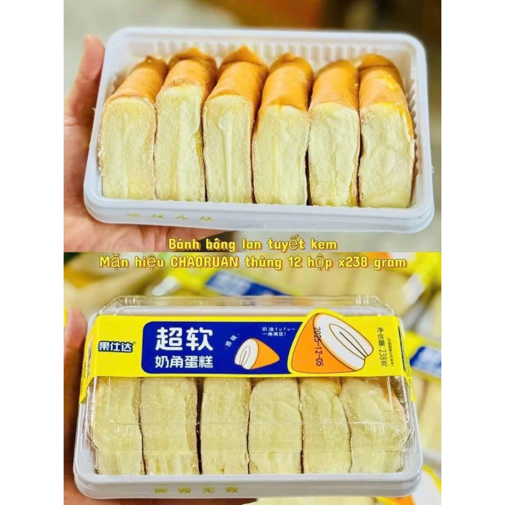 BÁNH BÔNG LAN TUYẾT KEM CHAORUAN – MỀM XỐP TAN CHẢY