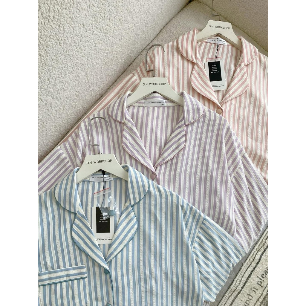 𝗛𝗮̀𝗻𝗴 𝗰𝗵𝗶́𝗻𝗵 𝗵𝗮̃𝗻𝗴 Bộ Đồ Ngủ mặc nhà Pyjama Mơ Thu form rộng - ON WORKSHOP