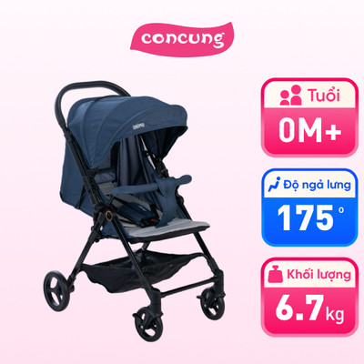 Xe đẩy 2 chiều Animo Q1 (Xám + Xanh denim)