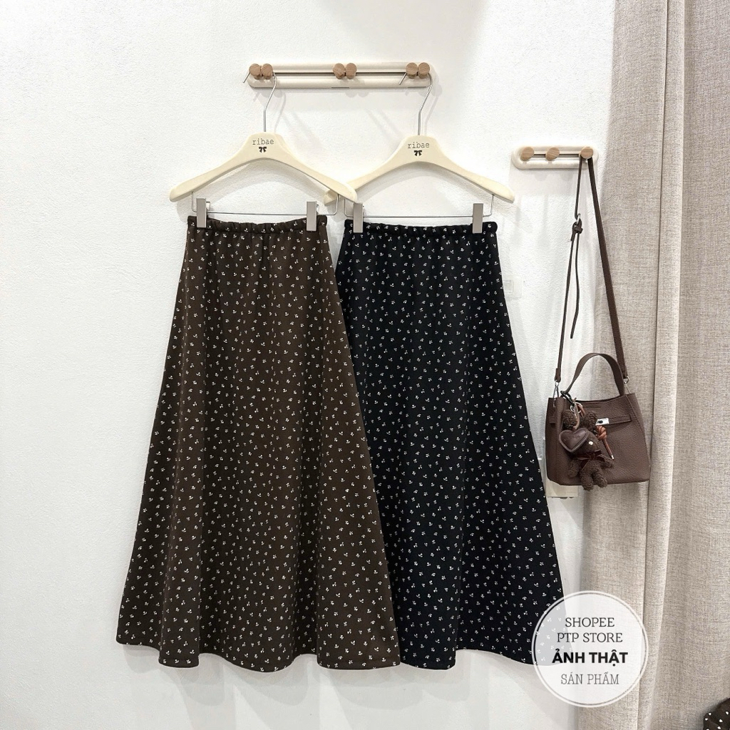 [S2.4261] Set Áo Babydoll Buộc Nơ Mix Chân Váy Dài Xoè 2 Màu | BigBuy360 - bigbuy360.vn