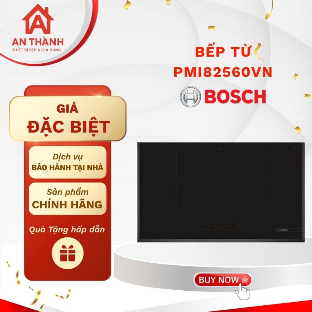 BẾP TỪ ĐÔI BOSCH PMI82560VN - Gia nhiệt nhanh, An toàn khi sử dụng