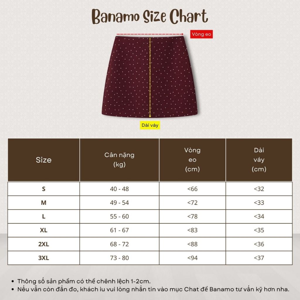 Chân váy nữ BIGSIZE Banamo Fashion chân váy dáng ngắn form chữ A chất dạ ép khóa kéo sau phong cách Hàn Quốc 590 | BigBuy360 - bigbuy360.vn