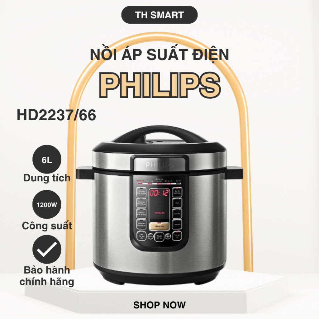 Nồi Áp Suất Điện Tử PHILIPS HD2237/66 Dung Tích 6L