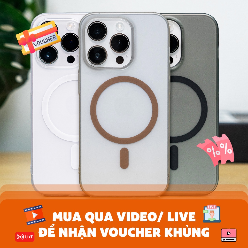 Ốp iPhone siêu mỏng chỉ 0.5mm - Pikapi Slim, TRẮNG nhám mờ, NHỰA CỨNG, Chống bám bẩn, Chống Ố Vàng