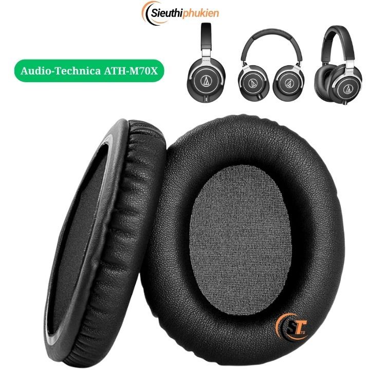 Miếng đệm ốp tai nghe Audio-Technica ATH-M70X ATH M70X 01084 chất liệu vải/ Da