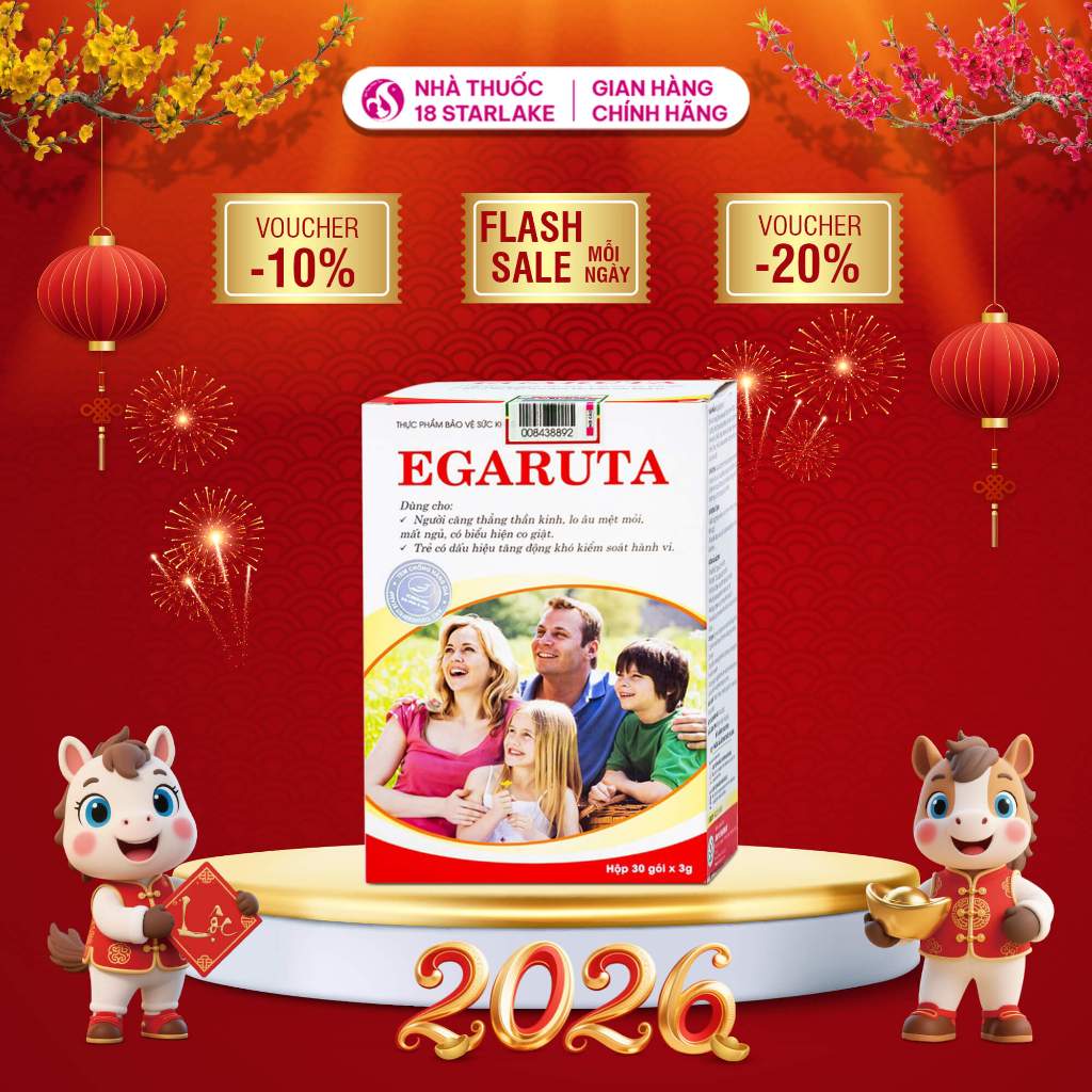Cốm Egaruta Hộp 30 Gói – Hỗ Trợ Thư Giãn Tinh Thần, Giúp Trẻ Ngủ Ngon, Dễ Tập Trung