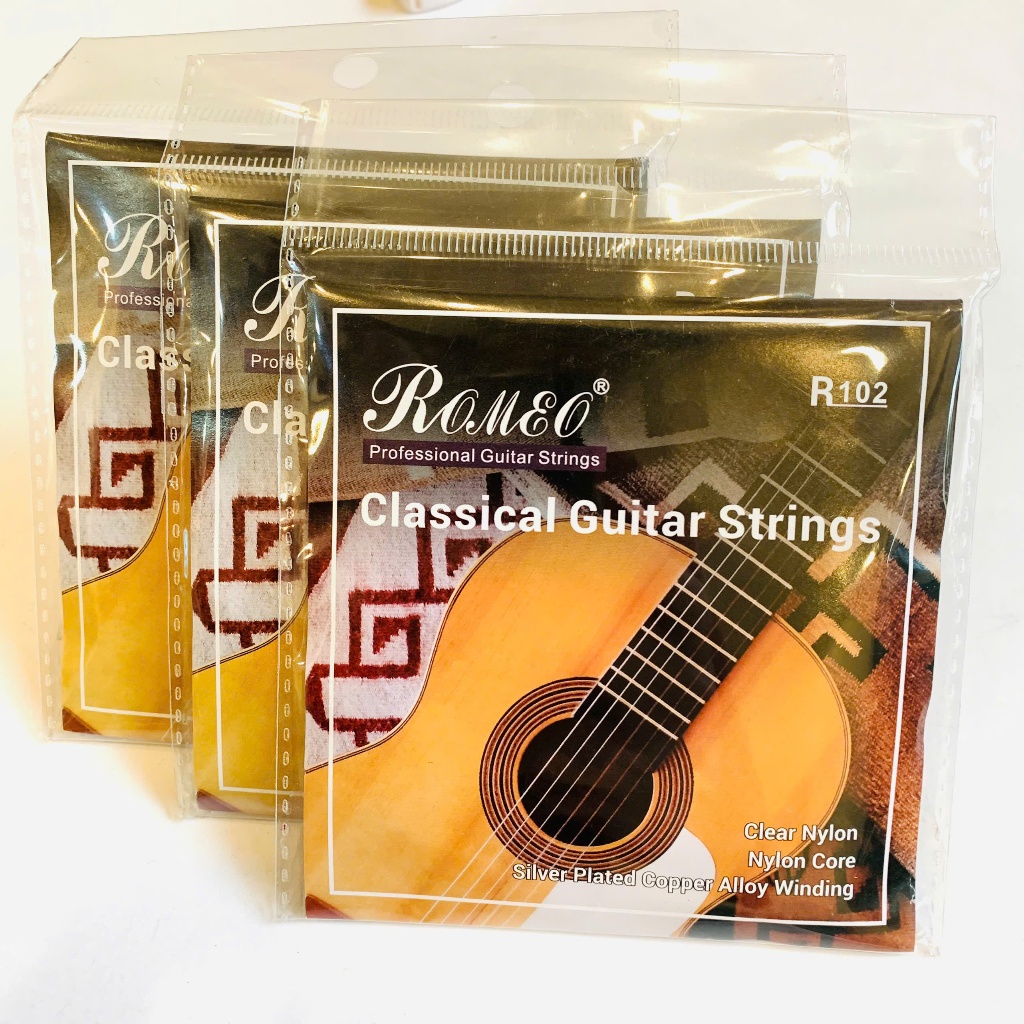 Bộ 6 dây đàn guitar Classic (Dây nilon) Romeo R102N Normal Tension