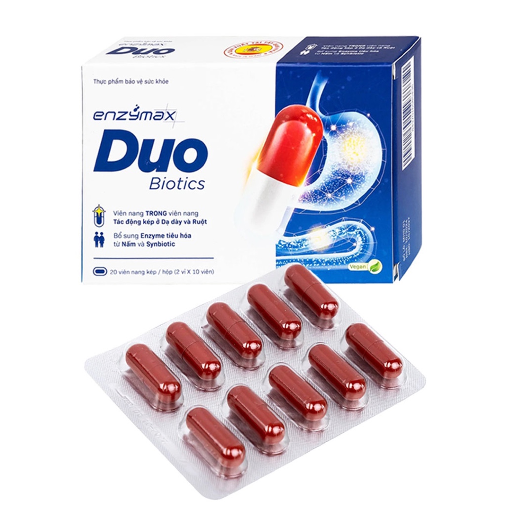 Enzymax Duo Biotics -Viên hỗ trợ tăng cường tiêu hóa, đầy bụng, khó tiêu