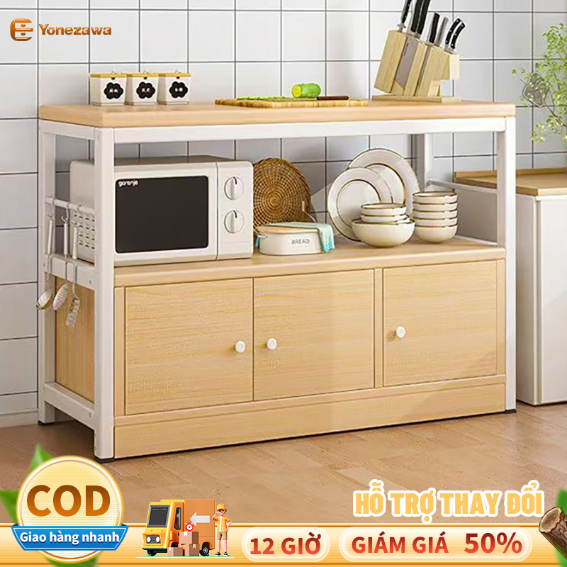 Kệ Nhà Bếp Có Tủ Kệ Lò Vi Sóng Đa Năng Kệ Lò Vi Sóng 4 Tầng Khung Sắt