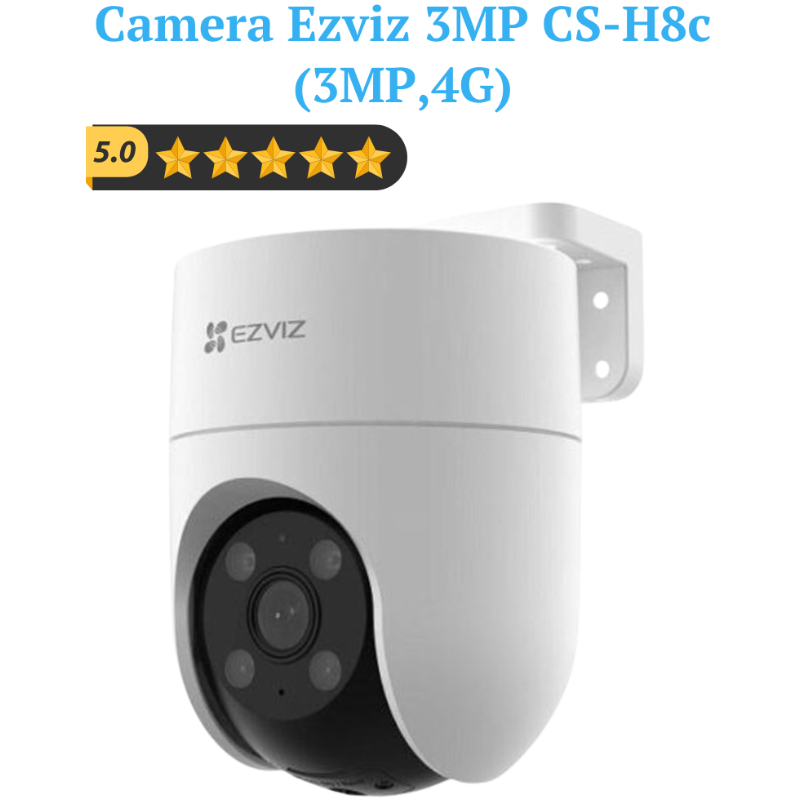 Camera Ezviz 3MP CS-H8c (3MP,4G) — Hỗ trợ khe sim 4G (Viettel, Mobi, Vina)