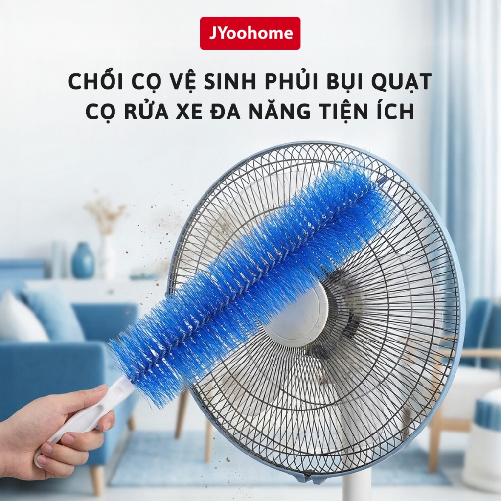 Chổi Vệ Sinh Quạt Rửa Xe Máy Xe Đạp JYoohome Chổi Phủi Bụi Vệ Sinh Bàn Phím Lau Khe Hẹp Cửa Sổ