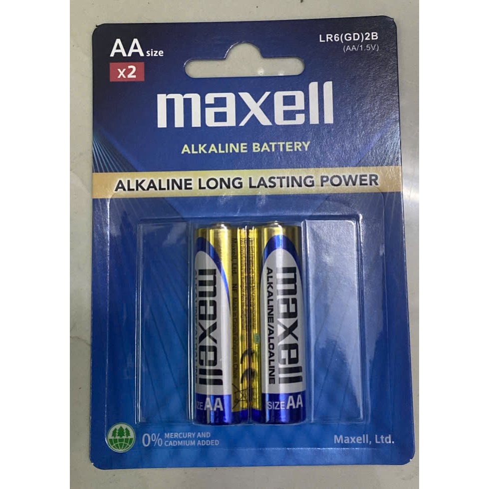 pin aa maxell alkaline 2 viên