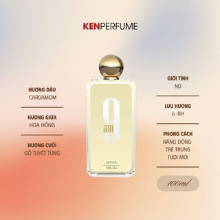 Nước hoa Fullseal 100ML Afnan 9AM | Nước Hoa Nữ | Ken Perfume