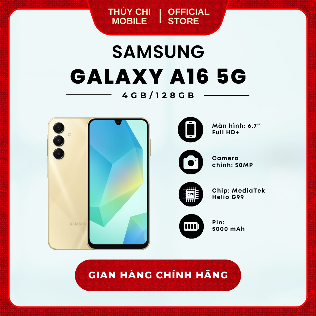 [Máy Cũ] Điện thoại Samsung Galaxy A16 5G 4GB/128GB - Hàng Chính Hãng Samsung Việt Nam