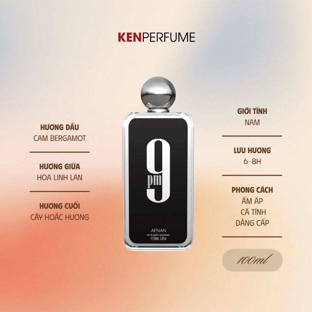 Nước hoa Fullseal 100ML Afnan 9PM | Nước Hoa Nam | Ken Perfume