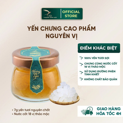 Yến chưng cao phẩm Nguyên vị thượng hạng 5-10G Yến tươi/Hũ 50-65g CiCi Thượng Đỉnh Yến Yến Sào Khánh Hòa