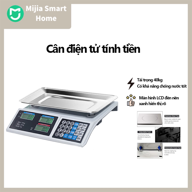 Cân điện tử tính tiền tải trọng 40kg - Màn Hình LED 2 Mặt, dễ dàng sử dụng