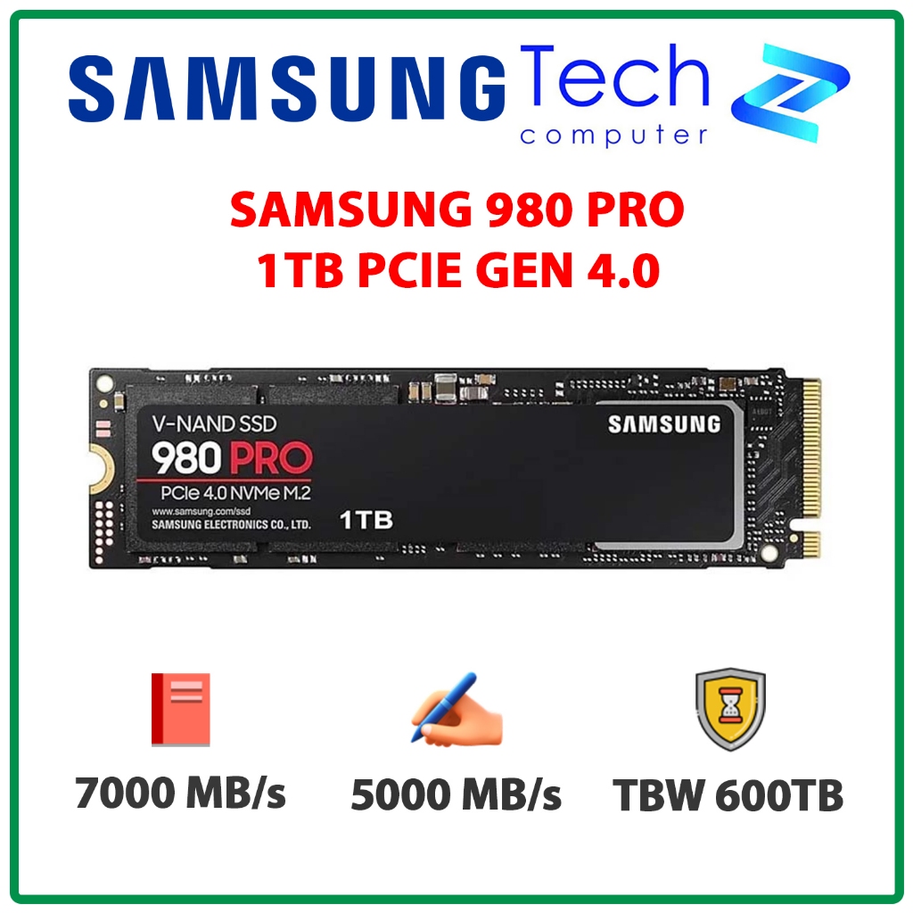 Ổ cứng SSD Samsung 980 PRO 1TB M.2 NVMe PCIe Gen4.0 x4 Chính Hãng
