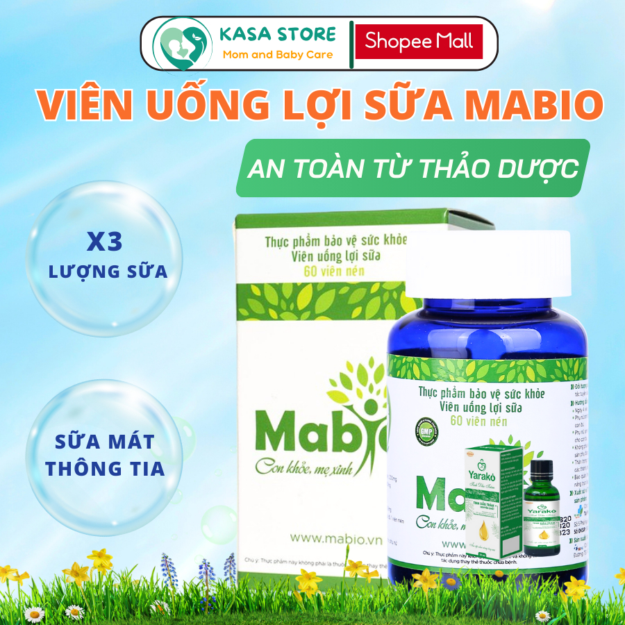 Viên Uống Lợi Sữa Mabio – Tăng Tiết Sữa, Gọi Sữa Nhanh, Ngăn Ngừa Tắc Tia Sữa