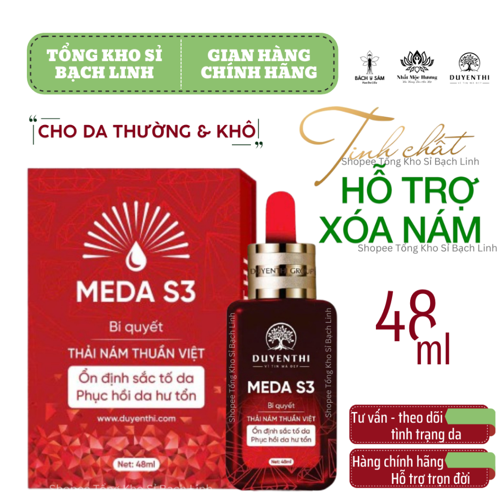 Serum Meda S3 Duyên Thị 48ml - Serum Cao Cấp và Chuyên Sâu Dọn Sắc Tố Nám Tại Nhà Bách Y Sâm