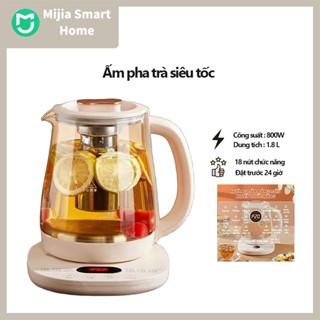 Ấm pha trà siêu tốc đa năng Dung tích 1.8L, Công suất 800W, 18 chế độ nấu có lõi lọc inox giữ nhiệt