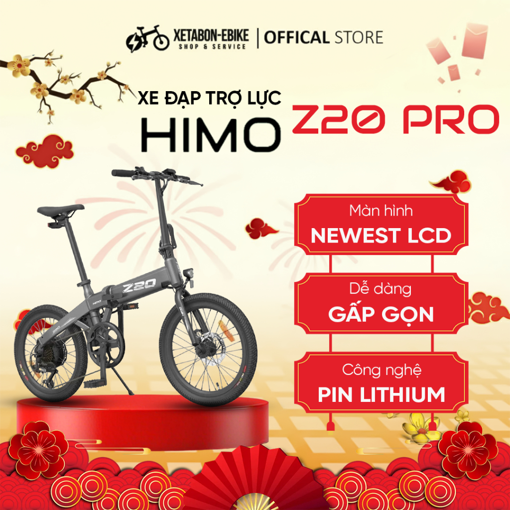Xe đạp điện trợ lực Himo Z20 PRO, xe điện thế thao gấp gọn - động cơ 350W, bảo hành chính hãng 12 th