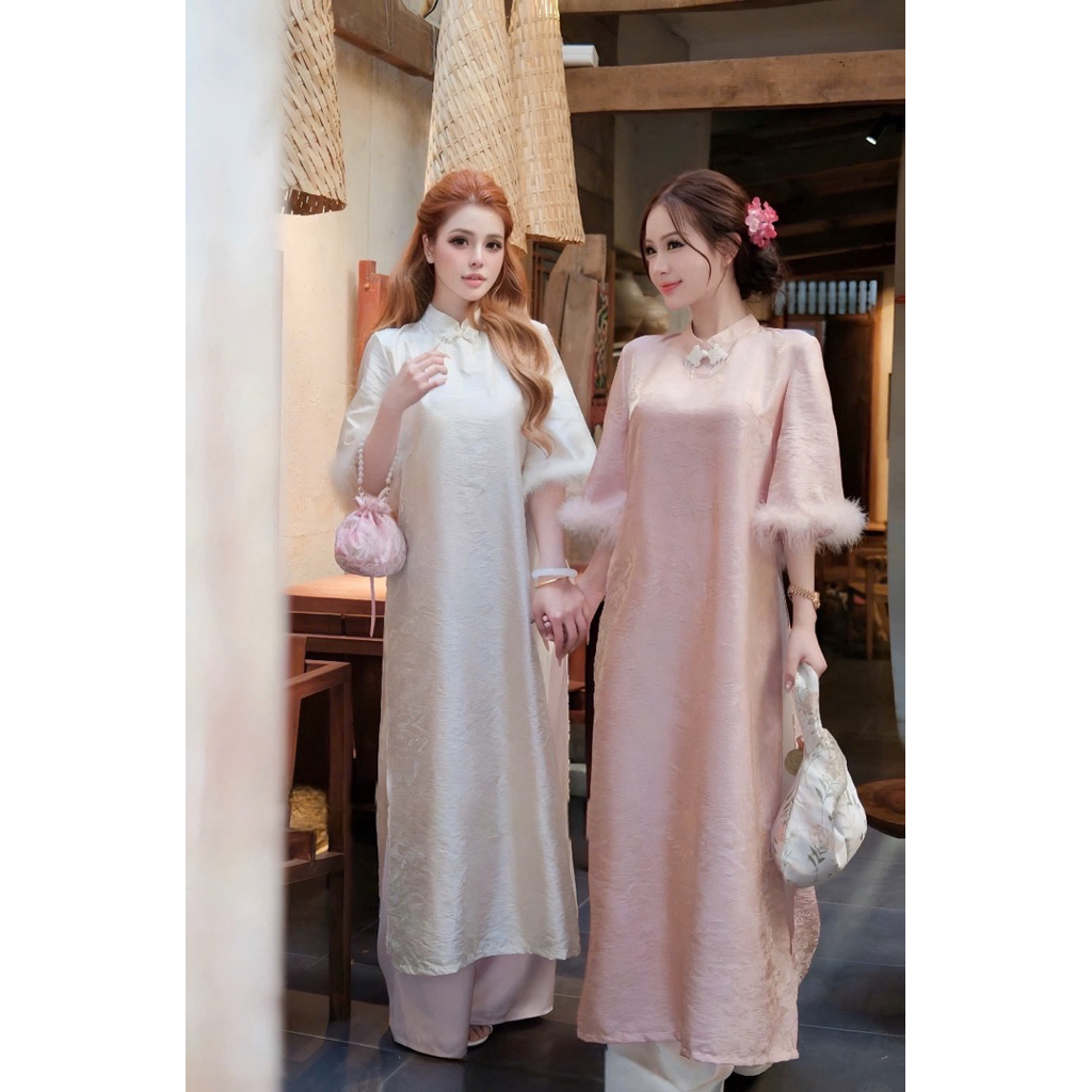 ELyNA studio áo dài lụa tay lông