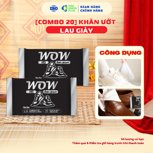 Khăn Ướt KRCLEAN lau giày da, sneaker siêu sạch - làm sạch vết bẩn nhanh chóng, nhỏ gọn, tiện lợi du