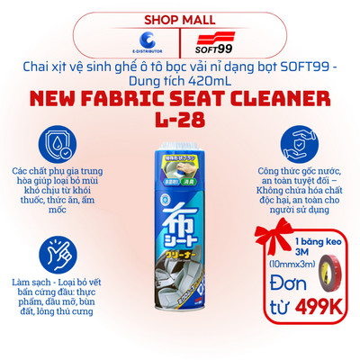 [HỎA TỐC] Vệ sinh ghế nỉ SOFT99 New Fabric Seat Cleaner L-28 - Dung tích 420ml