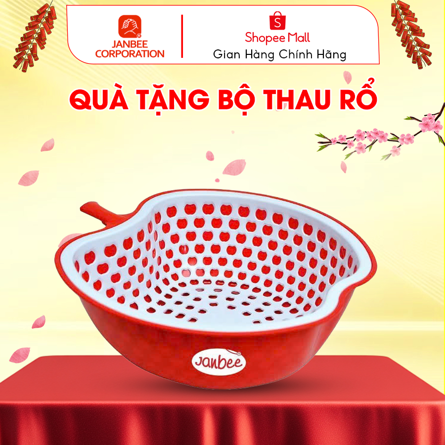 QUÀ TẶNG Bộ Rổ Thau Nhựa Janbee