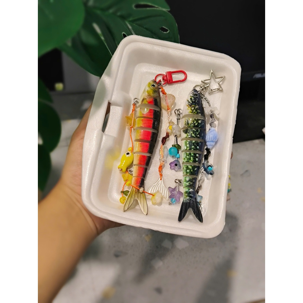 |Handmade| Móc khóa cá siêu thị - Fish keychain - Quà lưu niệm biển