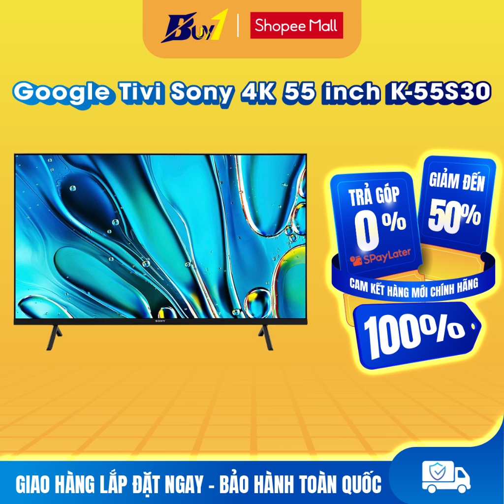 55S30 - Google Tivi Sony 4K 55 inch K-55S30 - Hàng chính hãng