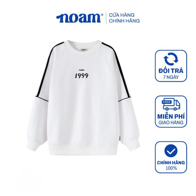 Áo Sweater Unisex NOAM Triple Stripes Form rộng Vải nỉ mềm mịn vượt trội - Màu đen/ trắng