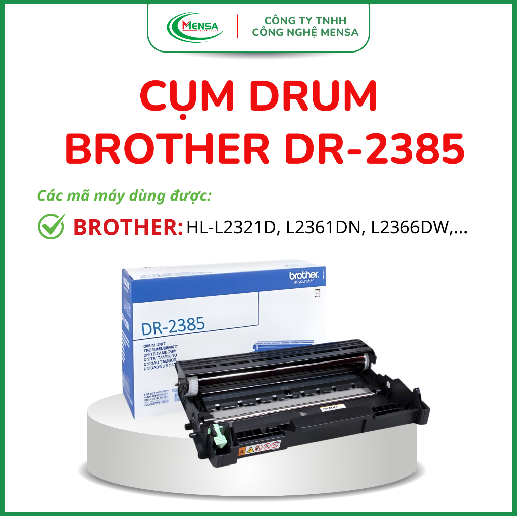 Cụm Drum Máy in Brother DR-2385 -Dùng cho máy Brother HL-2321D, 2361DN, 2366DW, MFC-L2701D, L2701DW