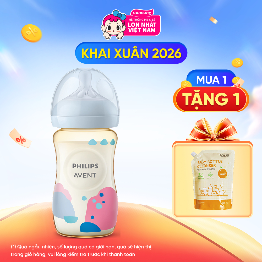 Bình sữa PPSU Philips Avent mô phỏng tự nhiên 260ml (SCY943/01)