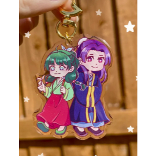 The apothecary diaries Maomao and Jinshi inspired glitter acrylic keyring