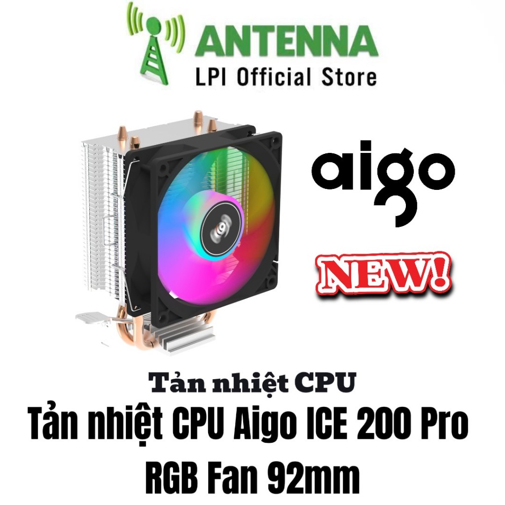 Tản nhiệt CPU Aigo ICE 200 Pro RGB Fan 92mm / Bảo hành 12 tháng