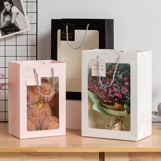 [Top Value] Túi giấy đựng hoa ,quà, gấu bông trong suốt có quai tặng sinh nhật bạn gái