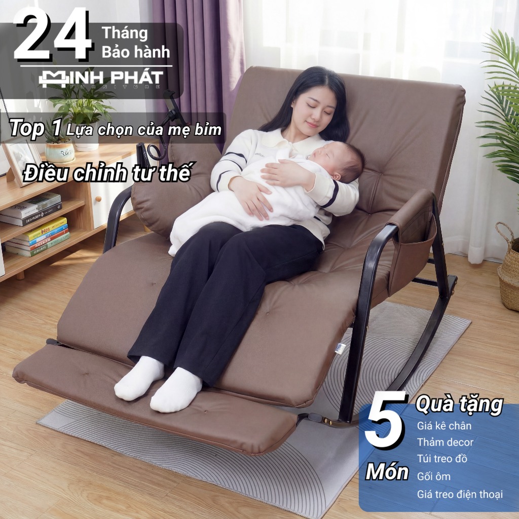 Ghế Bập Bênh Minh Phát 5 nấc điều chỉnh, thư giãn, đọc sách, Minh Phát Furniture | BigBuy360 - bigbuy360.vn