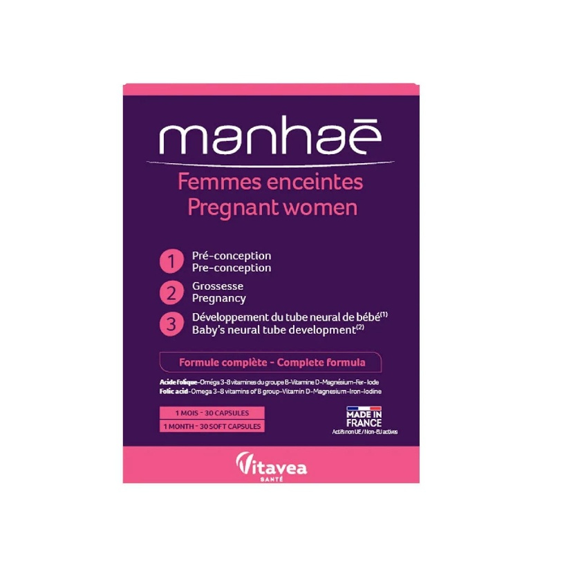 Vitamin Tổng Hợp Cho Bà Bầu Manhaé Femmes enceintes Pregnant women 30 Viên