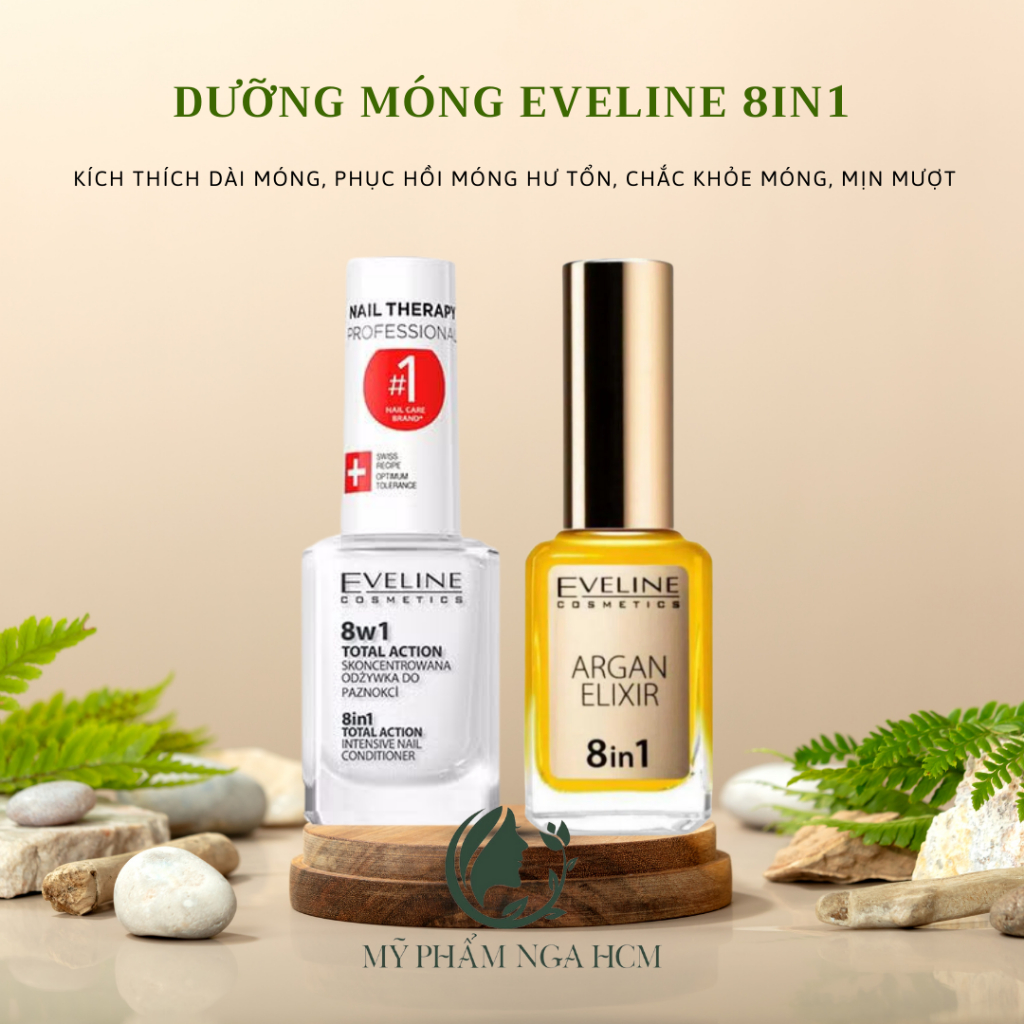 Sơn Dưỡng Móng Eveline 8in1 Total Action 12ml
