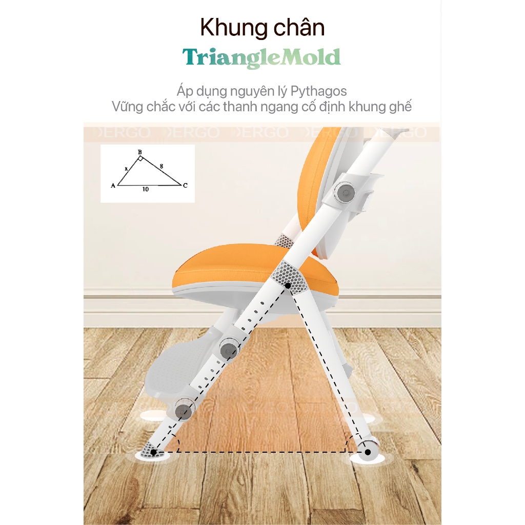 [NÂNG CẤP - VOUCHER 500K] Ghế Chống Gù DERGO Hanover C31 Cao Cấp Điều Chỉnh Độ Cao Ngồi Học Đúng Tư Thế | BigBuy360 - bigbuy360.vn