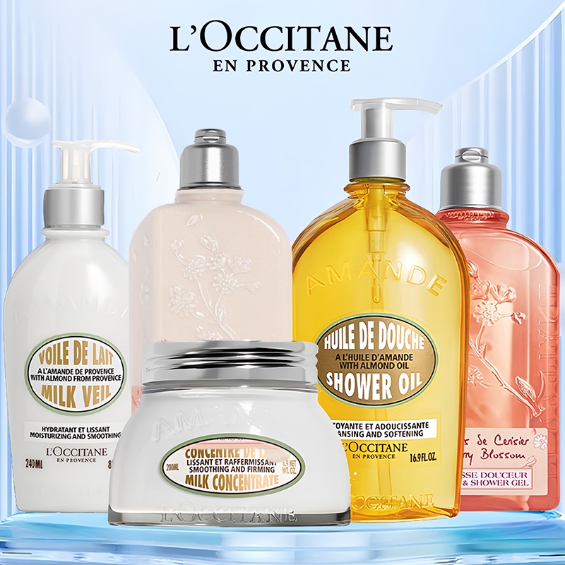 Sữa dưỡng thể L'Occitane Almond Milk Concentrate 200ml /Milk Veil Body Lotion / Dầu tắm L'Occitane A