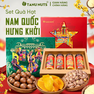 Set quà hạt Nam Quốc Hưng Khởi, set quà tặng hạt dinh dưỡng TANU NUTS sang trọng
