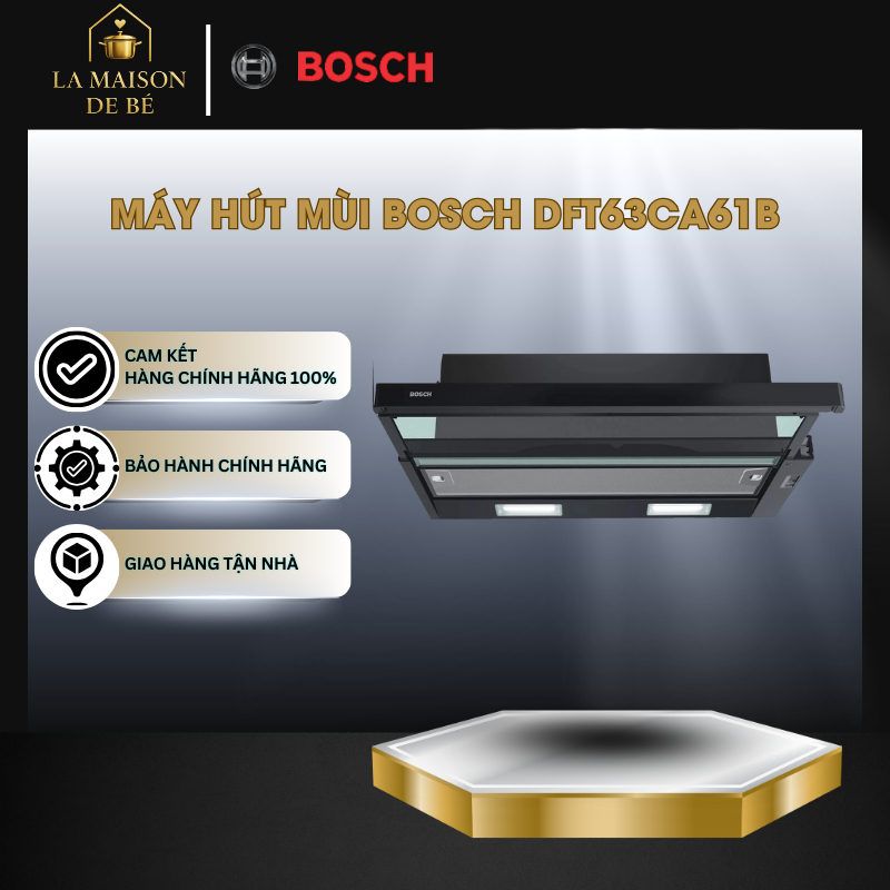 Máy Hút Mùi Âm Tủ Bosch DFT63CA61B – Hệ Thống Đèn Led – Bộ Lọc Kim Loại Cao Cấp - LMS