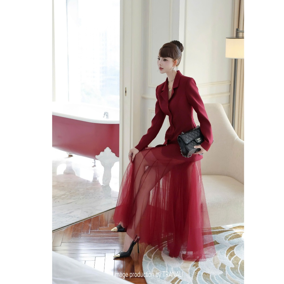 Hàng Chuẩn Trân Ali SET ÁO VES CV LƯỚI Trân Ali