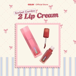 [Võ Hà Linh x GSLAY] COMBO 02 Son kem GSLAY Sorbet Lip Cream mịn lì thuần chay (4gx2)
